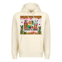 Sandshell Cafecito y chisme coffee cups Premium Hoodie - Zillion Design Studio