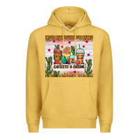 Antique Gold Cafecito y chisme coffee cups Premium Hoodie - Zillion Design Studio