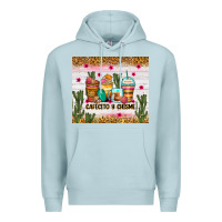 Blue Mist Cafecito y chisme coffee cups Premium Hoodie - Zillion Design Studio