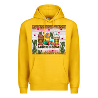 Lemon Cafecito y chisme coffee cups Premium Hoodie - Zillion Design Studio