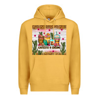 Cafecito Y Chisme Coffee Cups Premium Hoodie | Teevron