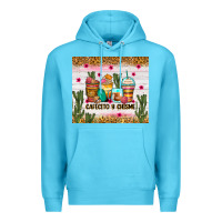 Ocean Blue Cafecito y chisme coffee cups Premium Hoodie - Zillion Design Studio