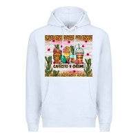 White Cafecito y chisme coffee cups Premium Hoodie - Zillion Design Studio