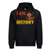 Black i am black history with afro black boy Urban Hoodie - texasbilliewilder