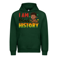 Forest Green i am black history with afro black boy Urban Hoodie - texasbilliewilder