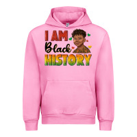 Fuchsia Pink i am black history with afro black boy Urban Hoodie - texasbilliewilder