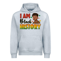 Heather Grey i am black history with afro black boy Urban Hoodie - texasbilliewilder