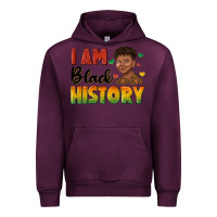 Mauve Wine i am black history with afro black boy Urban Hoodie - texasbilliewilder