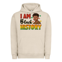 Pigment French Oak i am black history with afro black boy Urban Hoodie - texasbilliewilder