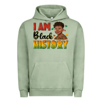 Pigment Oil Green i am black history with afro black boy Urban Hoodie - texasbilliewilder