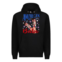 Black American babe 4th july Premium Hoodie - texasbilliewilder