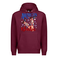 Burgundy American babe 4th july Premium Hoodie - texasbilliewilder