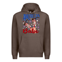 Coffee American babe 4th july Premium Hoodie - texasbilliewilder