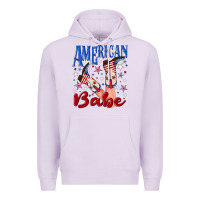 Lilac American babe 4th july Premium Hoodie - texasbilliewilder