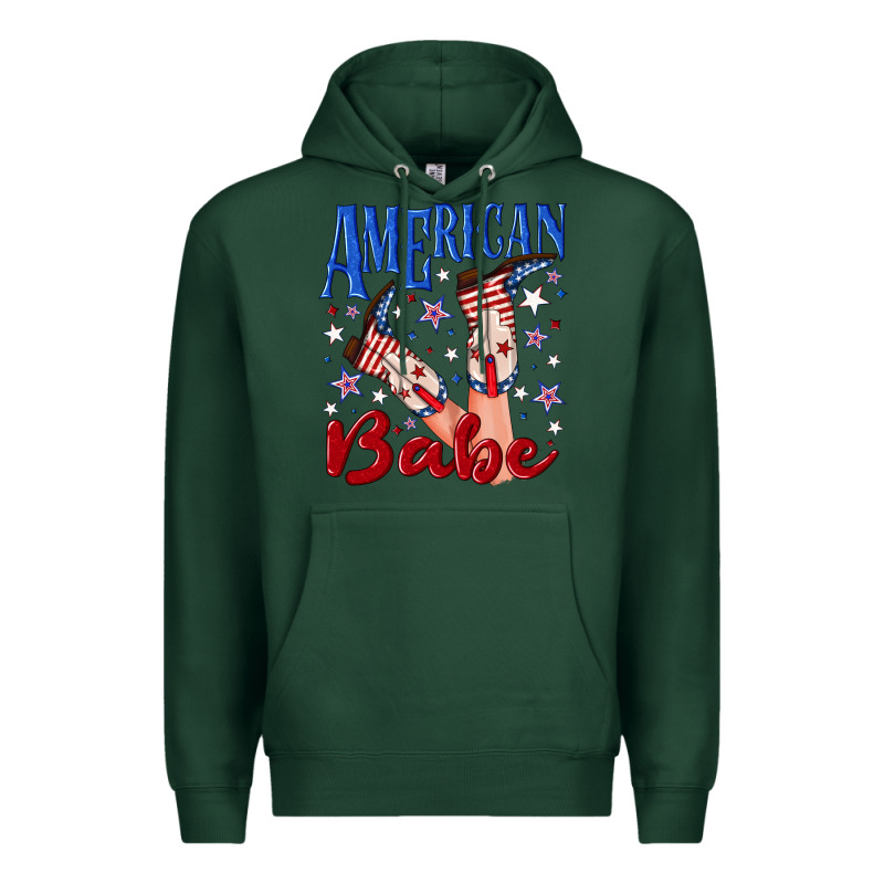 American Babe 4th July Premium Hoodie by texasbilliewilder | Teevron