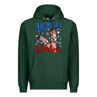 Sports Green American babe 4th july Premium Hoodie - texasbilliewilder