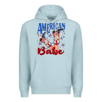 Blue Mist American babe 4th july Premium Hoodie - texasbilliewilder