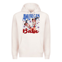 Pale Pink American babe 4th july Premium Hoodie - texasbilliewilder
