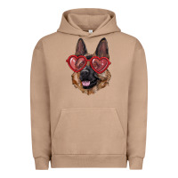 Pigment Burro German shepherd with love glasses Urban Hoodie - RanaPortraitStore