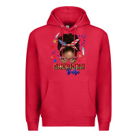 Cardinal American babe afro messy bun Premium Hoodie - texasbilliewilder