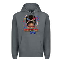 Rock American babe afro messy bun Premium Hoodie - texasbilliewilder