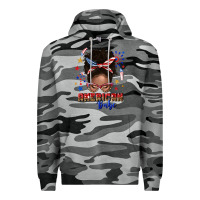 Slate Camo American babe afro messy bun Premium Hoodie - texasbilliewilder