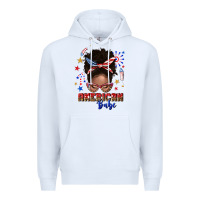 White American babe afro messy bun Premium Hoodie - texasbilliewilder