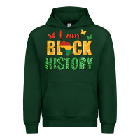 Forest Green i am black history juneteenth Urban Hoodie - texasbilliewilder