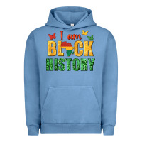 Pigment Pebble Blue i am black history juneteenth Urban Hoodie - texasbilliewilder