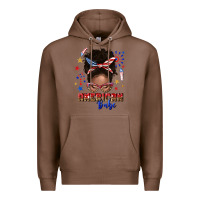 Chestnut American babe afro messy bun Premium Hoodie - texasbilliewilder