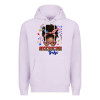Lilac American babe afro messy bun Premium Hoodie - texasbilliewilder