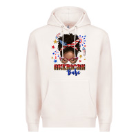 American Babe Afro Messy Bun Premium Hoodie | Teevron