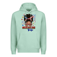 Seafoam American babe afro messy bun Premium Hoodie - texasbilliewilder