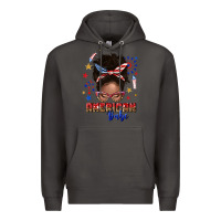 Smoke American babe afro messy bun Premium Hoodie - texasbilliewilder