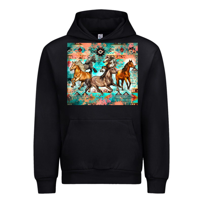 Western Running Horses Urban Hoodie by Zillion Design Studio | Teevron