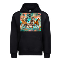 Black western running horses Urban Hoodie - Zillion Design Studio