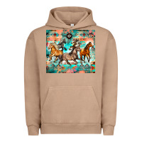 Pigment Burro western running horses Urban Hoodie - Zillion Design Studio