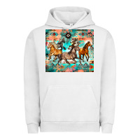 Pigment Lunar Rock western running horses Urban Hoodie - Zillion Design Studio