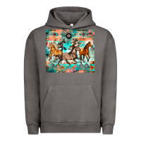 Pigment Tornado western running horses Urban Hoodie - Zillion Design Studio
