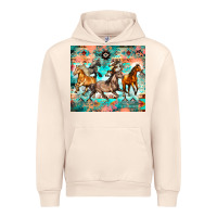 Sandshell western running horses Urban Hoodie - Zillion Design Studio