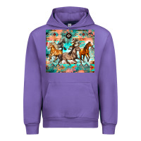 Tulip western running horses Urban Hoodie - Zillion Design Studio