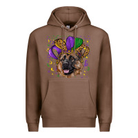 Chestnut mardi gras hat german shepherd Premium Hoodie - RanaPortraitStore