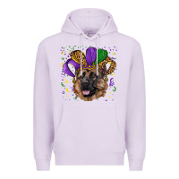 Lilac mardi gras hat german shepherd Premium Hoodie - RanaPortraitStore