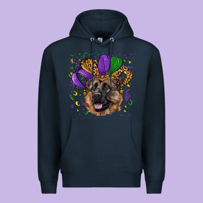 Mardi Gras Hat German Shepherd Premium Hoodie Designed By Ranaportraitstore