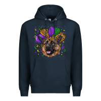 Navy mardi gras hat german shepherd Premium Hoodie - RanaPortraitStore