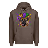 Coffee mardi gras hat german shepherd Premium Hoodie - RanaPortraitStore