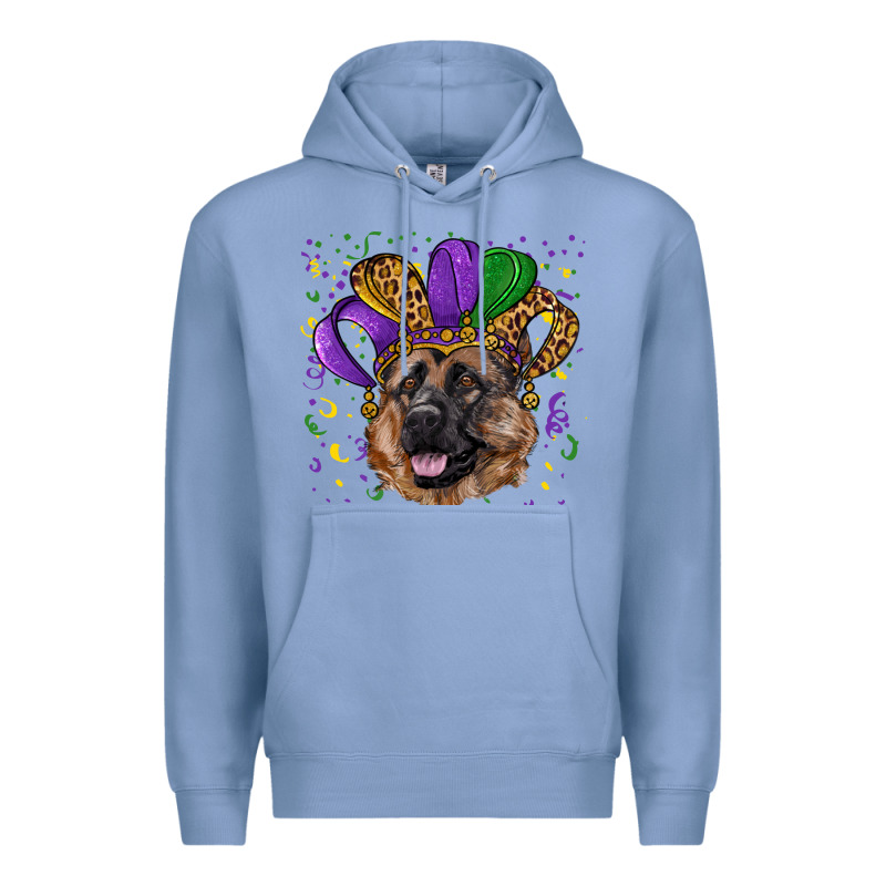 Mardi Gras Hat German Shepherd Premium Hoodie by RanaPortraitStore | Teevron