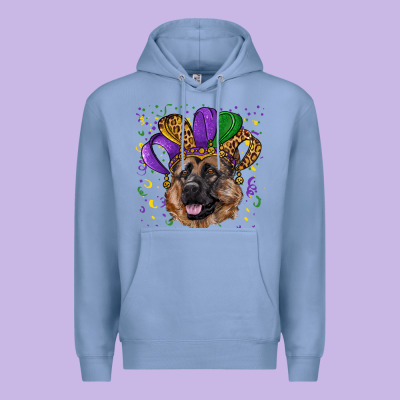 Mardi Gras Hat German Shepherd Premium Hoodie Designed By Ranaportraitstore