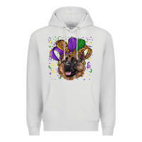 Dove Grey mardi gras hat german shepherd Premium Hoodie - RanaPortraitStore