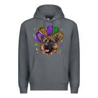 Rock mardi gras hat german shepherd Premium Hoodie - RanaPortraitStore